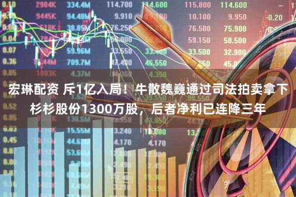 宏琳配资 斥1亿入局！牛散魏巍通过司法拍卖拿下杉杉股份1300万股，后者净利已连降三年